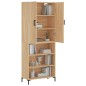 vidaXL Aparador alto madera contrachapada color roble 69,5x34x180 cm vidaXL Aparador alto madera contrachapada color roble 69,5x34x180 cm