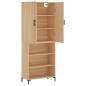 vidaXL Aparador alto madera contrachapada color roble 69,5x34x180 cm vidaXL Aparador alto madera contrachapada color roble 69,5x34x180 cm