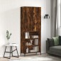 vidaXL Aparador alto madera contrachapada roble ahumado 69,5x34x180 cm vidaXL Aparador alto madera contrachapada roble ahumado 69,5x34x180 cm