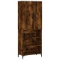 vidaXL Aparador alto madera contrachapada roble ahumado 69,5x34x180 cm vidaXL Aparador alto madera contrachapada roble ahumado 69,5x34x180 cm