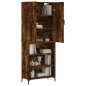 vidaXL Aparador alto madera contrachapada roble ahumado 69,5x34x180 cm vidaXL Aparador alto madera contrachapada roble ahumado 69,5x34x180 cm