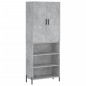 vidaXL Aparador alto madera contrachapada gris hormigón 69,5x34x180 cm vidaXL Aparador alto madera contrachapada gris hormigón 69,5x34x180 cm