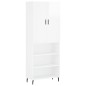 vidaXL Aparador alto madera contrachapada blanco brillo 69,5x34x180 cm vidaXL Aparador alto madera contrachapada blanco brillo 69,5x34x180 cm