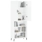 vidaXL Aparador alto madera contrachapada blanco brillo 69,5x34x180 cm vidaXL Aparador alto madera contrachapada blanco brillo 69,5x34x180 cm