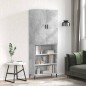 vidaXL Aparador alto madera contrachapada gris hormigón 69,5x34x180 cm vidaXL Aparador alto madera contrachapada gris hormigón 69,5x34x180 cm