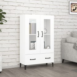 vidaXL Aparador de madera contrachapada blanco 70x31x115 cm