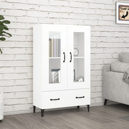vidaXL Aparador de madera contrachapada blanco 70x31x115 cm