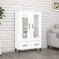 vidaXL Aparador de madera contrachapada blanco 70x31x115 cm vidaXL Aparador de madera contrachapada blanco 70x31x115 cm