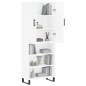 vidaXL Aparador alto madera contrachapada blanco 69,5x34x180 cm vidaXL Aparador alto madera contrachapada blanco 69,5x34x180 cm