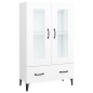 vidaXL Aparador de madera contrachapada blanco 70x31x115 cm vidaXL Aparador de madera contrachapada blanco 70x31x115 cm