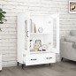 vidaXL Aparador de madera contrachapada blanco 70x31x115 cm vidaXL Aparador de madera contrachapada blanco 70x31x115 cm