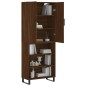vidaXL Aparador alto madera contrachapada marrón roble 69,5x34x180 cm vidaXL Aparador alto madera contrachapada marrón roble 69,5x34x180 cm