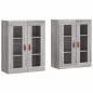 vidaXL Armarios de pared 2 uds madera de ingeniería gris Sonoma vidaXL Armarios de pared 2 uds madera de ingeniería gris Sonoma