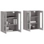vidaXL Armarios de pared 2 uds madera de ingeniería gris Sonoma vidaXL Armarios de pared 2 uds madera de ingeniería gris Sonoma