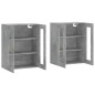 vidaXL Armarios de pared 2 uds madera de ingeniería gris hormigón vidaXL Armarios de pared 2 uds madera de ingeniería gris hormigón