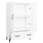 vidaXL Aparador de madera contrachapada blanco 70x31x115 cm vidaXL Aparador de madera contrachapada blanco 70x31x115 cm