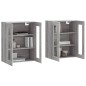 vidaXL Armarios de pared 2 uds madera de ingeniería gris Sonoma vidaXL Armarios de pared 2 uds madera de ingeniería gris Sonoma