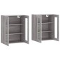 vidaXL Armarios de pared 2 uds madera de ingeniería gris Sonoma vidaXL Armarios de pared 2 uds madera de ingeniería gris Sonoma