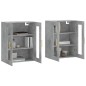 vidaXL Armarios de pared 2 uds madera de ingeniería gris hormigón vidaXL Armarios de pared 2 uds madera de ingeniería gris hormigón