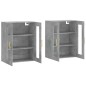 vidaXL Armarios de pared 2 uds madera de ingeniería gris hormigón vidaXL Armarios de pared 2 uds madera de ingeniería gris hormigón