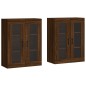 vidaXL Armarios de pared 2 uds madera de ingeniería marrón roble vidaXL Armarios de pared 2 uds madera de ingeniería marrón roble