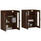 vidaXL Armarios de pared 2 uds madera de ingeniería marrón roble vidaXL Armarios de pared 2 uds madera de ingeniería marrón roble