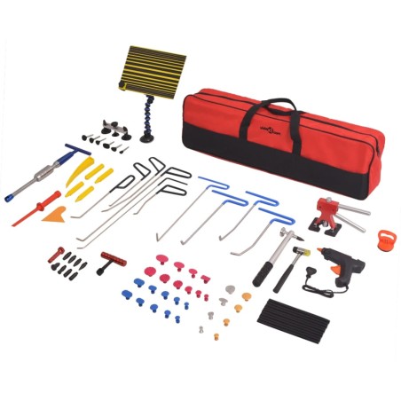vidaXL Set reparación de abolladuras sin pintura acero inox 80 piezas