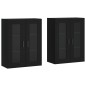 vidaXL Armarios de pared 2 uds madera de ingeniería negro vidaXL Armarios de pared 2 uds madera de ingeniería negro