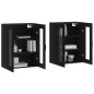 vidaXL Armarios de pared 2 uds madera de ingeniería negro vidaXL Armarios de pared 2 uds madera de ingeniería negro