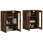 vidaXL Armarios de pared 2 uds madera de ingeniería roble ahumado vidaXL Armarios de pared 2 uds madera de ingeniería roble ahumado