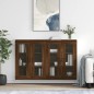 vidaXL Armarios de pared 2 uds madera de ingeniería marrón roble vidaXL Armarios de pared 2 uds madera de ingeniería marrón roble