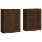 vidaXL Armarios de pared 2 uds madera de ingeniería marrón roble vidaXL Armarios de pared 2 uds madera de ingeniería marrón roble