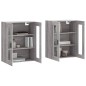 vidaXL Armarios de pared 2 uds madera de ingeniería gris Sonoma vidaXL Armarios de pared 2 uds madera de ingeniería gris Sonoma