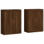 vidaXL Armarios de pared 2 uds madera de ingeniería marrón roble vidaXL Armarios de pared 2 uds madera de ingeniería marrón roble