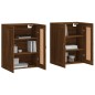 vidaXL Armarios de pared 2 uds madera de ingeniería marrón roble vidaXL Armarios de pared 2 uds madera de ingeniería marrón roble