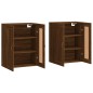 vidaXL Armarios de pared 2 uds madera de ingeniería marrón roble vidaXL Armarios de pared 2 uds madera de ingeniería marrón roble