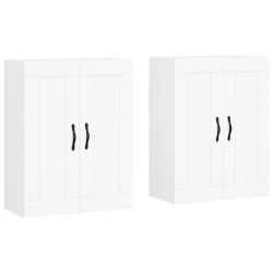 vidaXL Armarios de pared 2 uds madera de ingeniería blanco