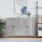 vidaXL Armarios de pared 2 uds madera de ingeniería gris hormigón vidaXL Armarios de pared 2 uds madera de ingeniería gris hormigón