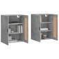 vidaXL Armarios de pared 2 uds madera de ingeniería gris hormigón vidaXL Armarios de pared 2 uds madera de ingeniería gris hormigón