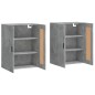 vidaXL Armarios de pared 2 uds madera de ingeniería gris hormigón vidaXL Armarios de pared 2 uds madera de ingeniería gris hormigón