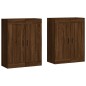 vidaXL Armarios de pared 2 uds madera de ingeniería marrón roble vidaXL Armarios de pared 2 uds madera de ingeniería marrón roble