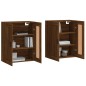 vidaXL Armarios de pared 2 uds madera de ingeniería marrón roble vidaXL Armarios de pared 2 uds madera de ingeniería marrón roble