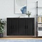 vidaXL Armarios de pared 2 uds madera de ingeniería negro vidaXL Armarios de pared 2 uds madera de ingeniería negro