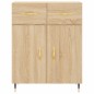vidaXL Aparador alto madera contrachapada color roble 69,5x34x180 cm vidaXL Aparador alto madera contrachapada color roble 69,5x34x180 cm