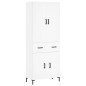 vidaXL Aparador alto madera contrachapada blanco 69,5x34x180 cm vidaXL Aparador alto madera contrachapada blanco 69,5x34x180 cm