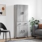 vidaXL Aparador alto madera contrachapada gris sonoma 69,5x34x180 cm vidaXL Aparador alto madera contrachapada gris sonoma 69,5x34x180 cm