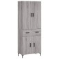 vidaXL Aparador alto madera contrachapada gris sonoma 69,5x34x180 cm vidaXL Aparador alto madera contrachapada gris sonoma 69,5x34x180 cm