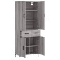 vidaXL Aparador alto madera contrachapada gris sonoma 69,5x34x180 cm vidaXL Aparador alto madera contrachapada gris sonoma 69,5x34x180 cm
