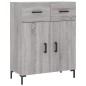 vidaXL Aparador alto madera contrachapada gris sonoma 69,5x34x180 cm vidaXL Aparador alto madera contrachapada gris sonoma 69,5x34x180 cm