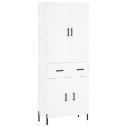 vidaXL Aparador alto madera contrachapada blanco 69,5x34x180 cm